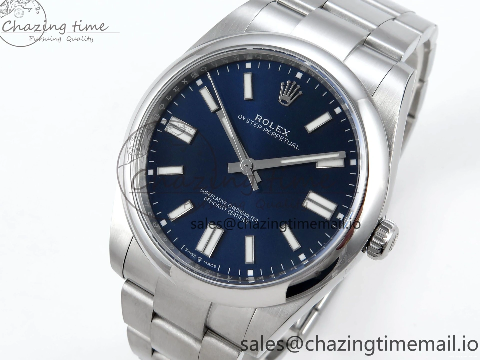 Best AAA Replica Sites 41mm 766 Edition Dial Best A 904L Oyster EWEF Perpetual 124300 Steel Unisex Blue 1230